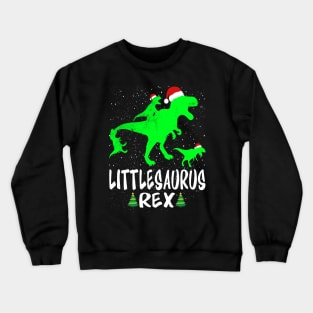 Little T Rex Matching Family Christmas Dinosaur Shirt Crewneck Sweatshirt